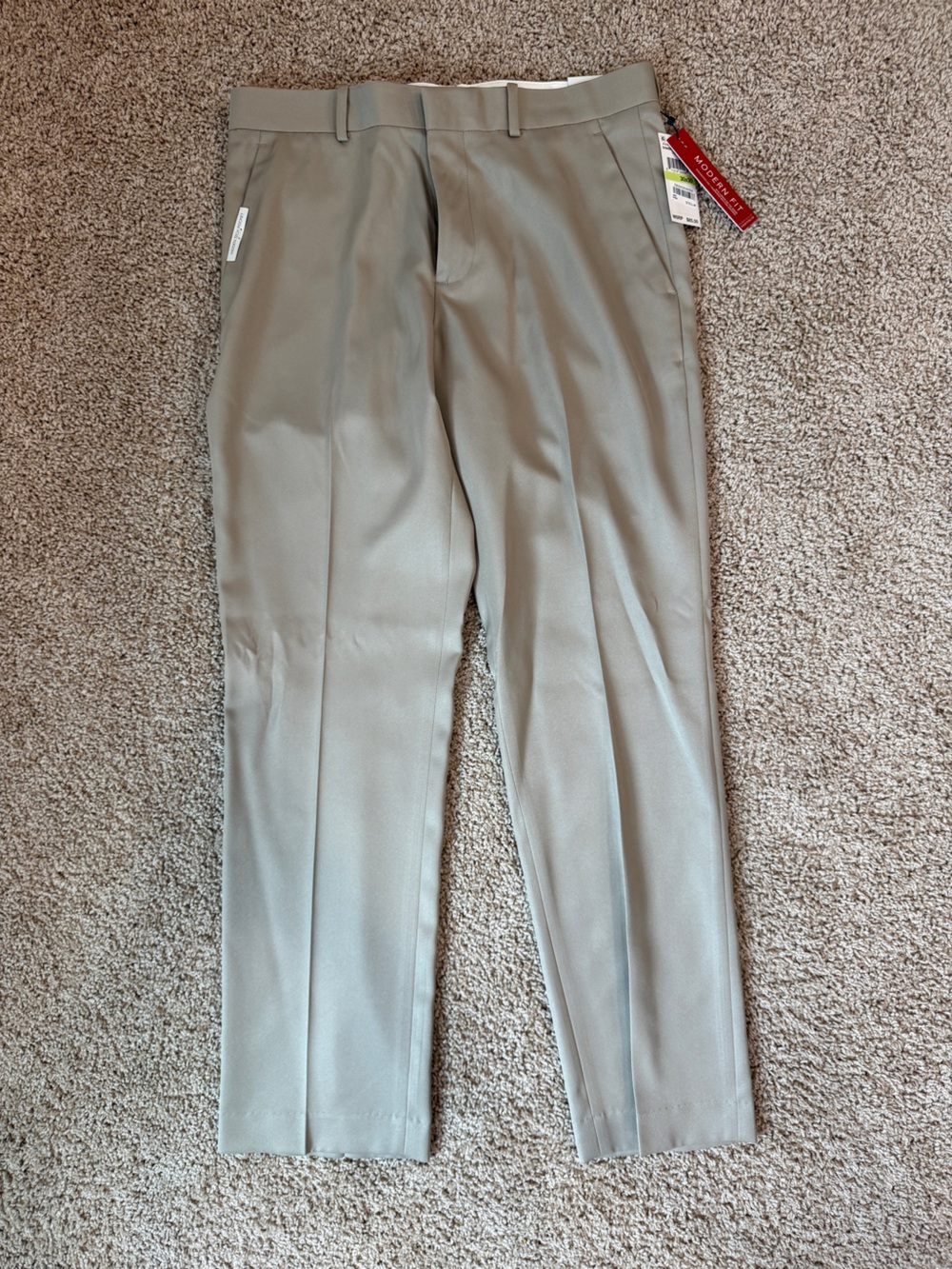 Macy's Men's Light Taupe Straight-Leg Dress Pants